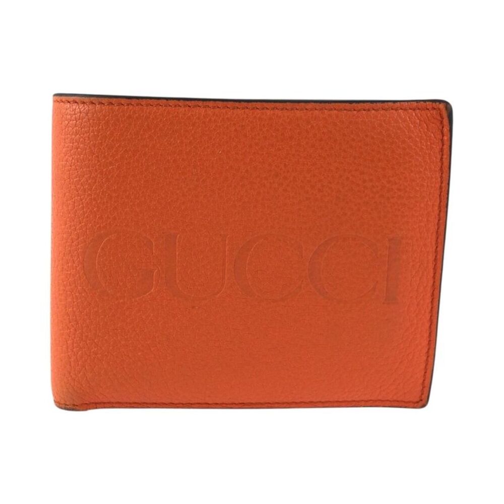 Gucci Orange Leather Compact Wallet